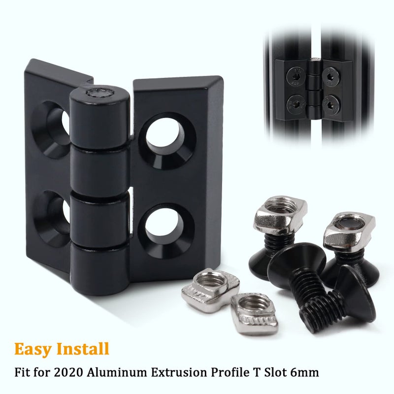 KOOTANS 4 Sets Alloy Hinges for 2020 Series 6mm T-Slot Aluminum Extrusion Profile 3D Printer Frame - Image 5